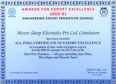 EEPC Award 2000 – 01